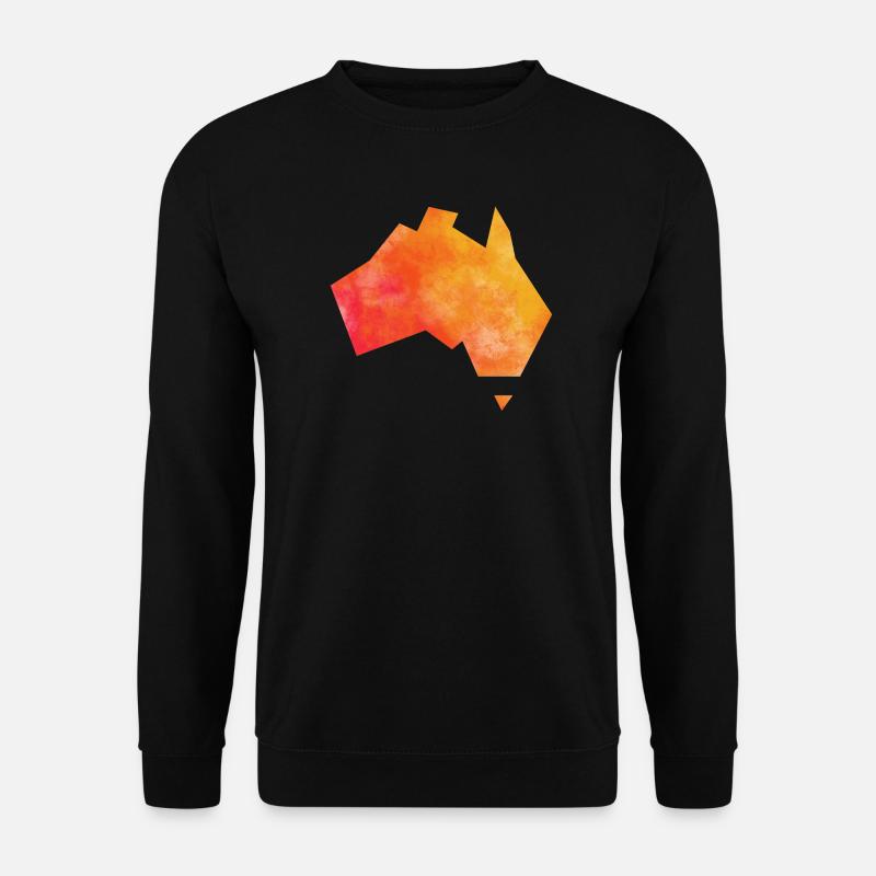 Karte Australien - Unisex Pullover - Schwarz