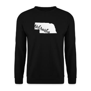 Nebraska - Unisex Pullover - Schwarz - Vorne - Alina (178cm) & Michal (187cm)