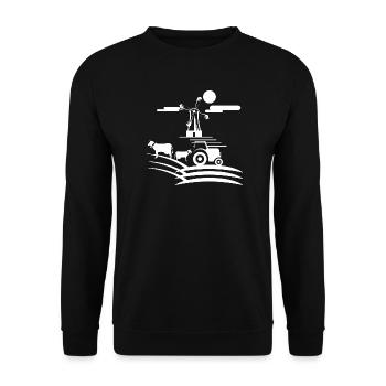 Farmer Farm Farm Icône de l’agriculteur Icône graphique - Sweat-shirt Unisexe - noir - Devant - Alina (178cm) & Michal (187cm)