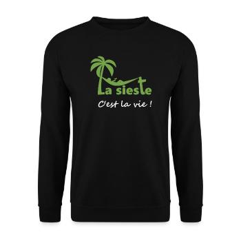 La sieste - Sweat-shirt Unisexe - noir - Devant - Alina (178cm) & Michal (187cm)