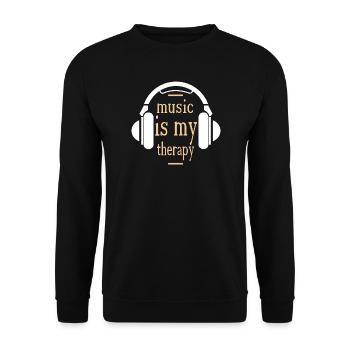 Music Therapy Headphones Music Love Sound icon - Unisex Sweatshirt - black - Front - Alina (178cm) & Michal (187cm)