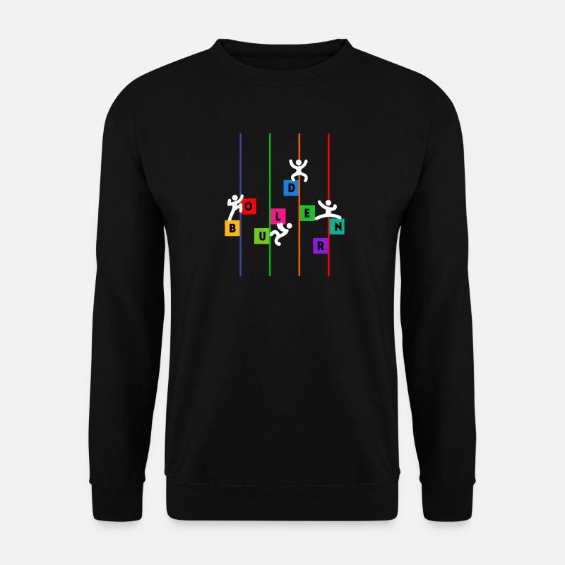 Bouldern Boulderer Klettern Bergsteigen Lustig - Unisex Pullover - Schwarz