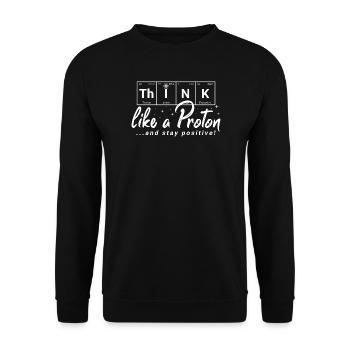 THINK Positive - éléments chimiques - Sweat-shirt Unisexe - noir - Devant - Alina (178cm) & Michal (187cm)
