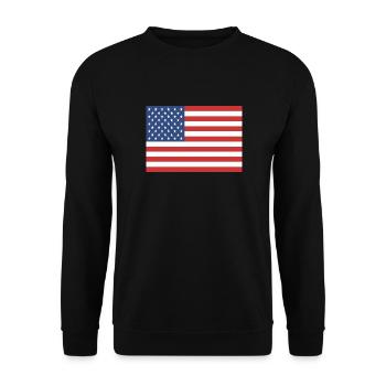 american flag - Unisex Sweatshirt - black - Front - Alina (178cm) & Michal (187cm)