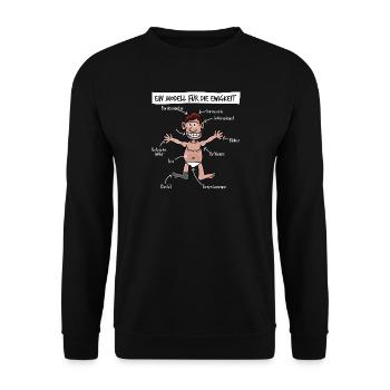 Alter Mann Uralt Lustig Humor Geburtstag Spruch - Unisex Pullover - Schwarz - Vorne - Alina (178cm) & Michal (187cm)