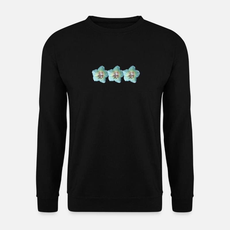Wildblumen türkis - Unisex Pullover - Schwarz