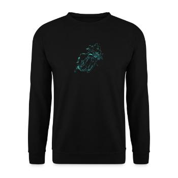 motorcycle - Unisex Sweatshirt - black - Front - Alina (178cm) & Michal (187cm)