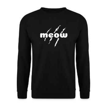 Cats Funny Sayings Meow Claws Paw Icon - Unisex Sweatshirt - black - Front - Alina (178cm) & Michal (187cm)