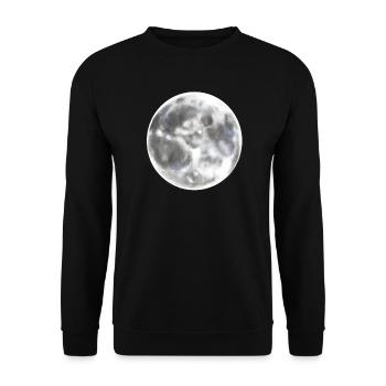 Full moon moon night - Unisex Sweatshirt - black - Front - Alina (178cm) & Michal (187cm)