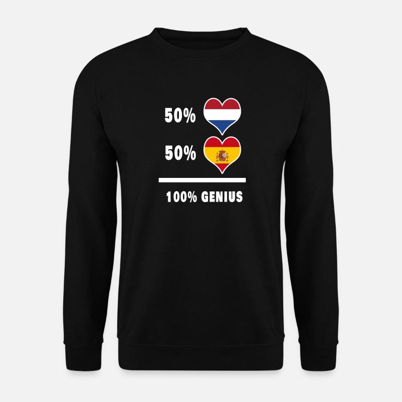 Pays-Bas et Espagne 100% Genial - Sweat-shirt Unisexe - noir