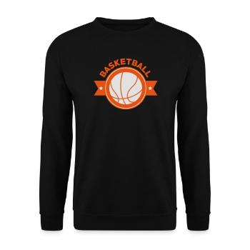 Basketball - Basket Ball - Game - Sport - Player - Unisex Sweatshirt - black - Front - Alina (178cm) & Michal (187cm)