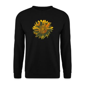 sonnenblume - Unisex Pullover - Schwarz - Vorne - Alina (178cm) & Michal (187cm)