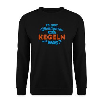 kegeln kegelclub spruch - Unisex Pullover - Schwarz - Vorne - Alina (178cm) & Michal (187cm)