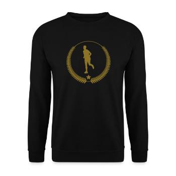 Running / Jogging / Run / Trail / Sport - Unisex Sweatshirt - black - Front - Alina (178cm) & Michal (187cm)