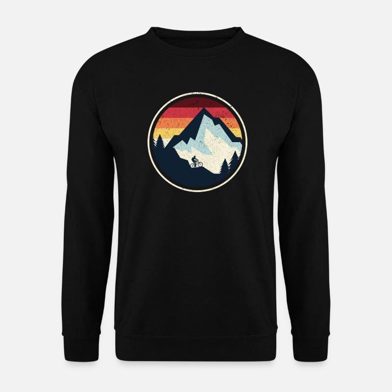 Sunset Peak MTB Silhouette - Unisex Sweatshirt - black