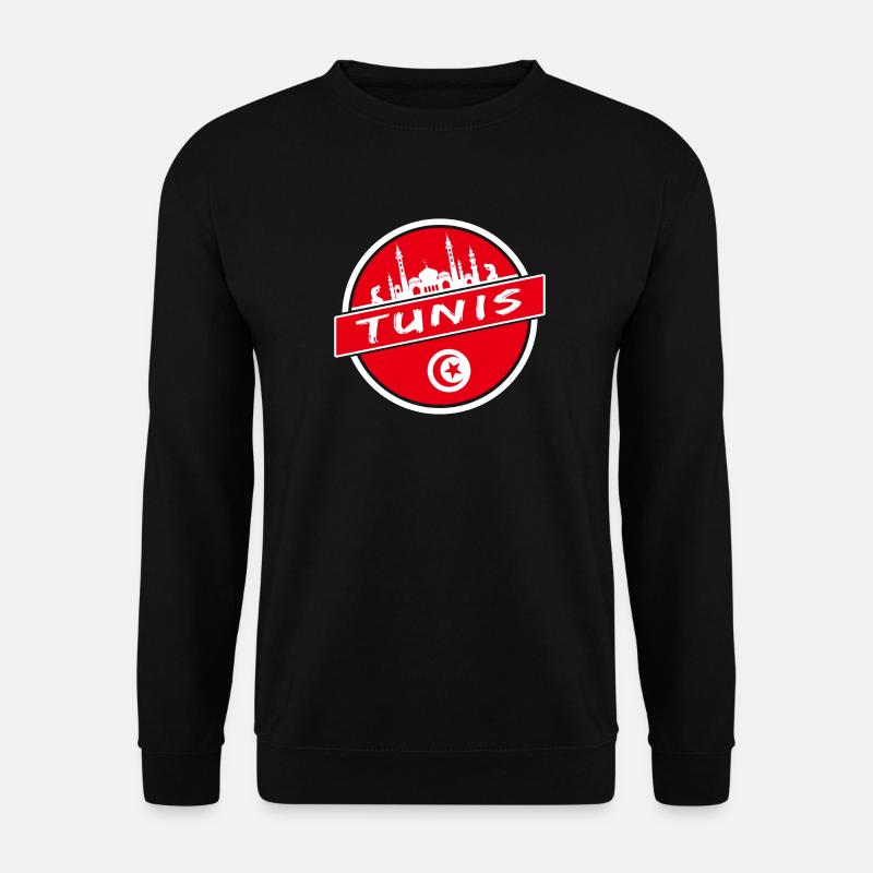 Tunis design with mosque / Tunisia - Unisex Sweatshirt - black