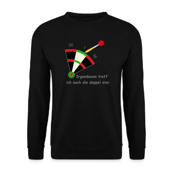 darts sport - Unisex Pullover - Schwarz - Vorne - Alina (178cm) & Michal (187cm)