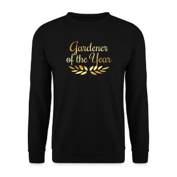 Gardener of the Year gardener gardener - Unisex Sweatshirt - black - Front - Alina (178cm) & Michal (187cm)