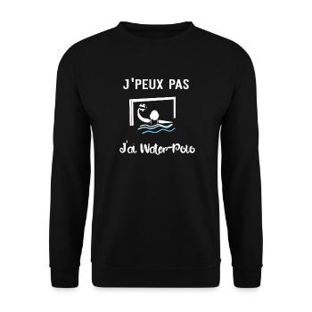 j'peux pas j'ai water polo - Sweat-shirt Unisexe - noir - Devant - Alina (178cm) & Michal (187cm)