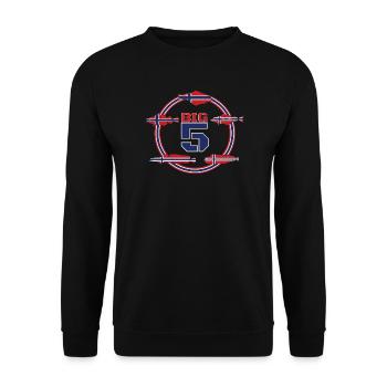 Flétan norvégien Big 5 I, cadeau de pêche - Sweat-shirt Unisexe - noir - Devant - Alina (178cm) & Michal (187cm)