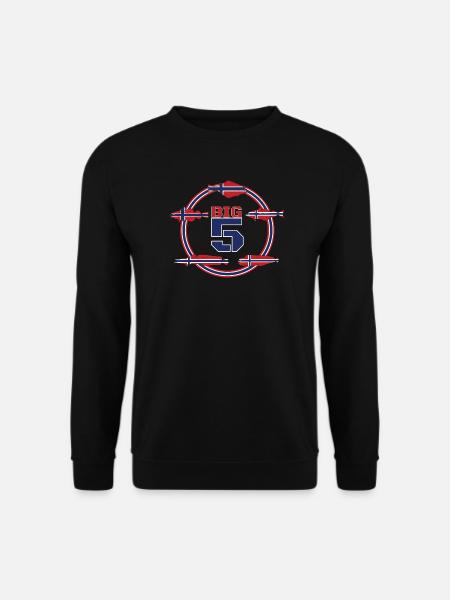 Norwegian Big 5 I Angeln Geschenk Dorsch Heilbutt - Unisex Pullover - Schwarz