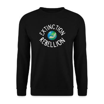 Extinction Rebellion Planet Earth blanc - Sweat-shirt Unisexe - noir - Devant - Alina (178cm) & Michal (187cm)