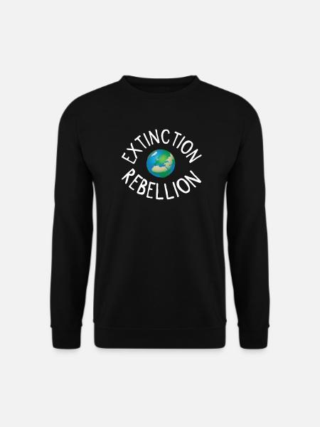 Extinction Rebellion Planet Erde weiss - Unisex Pullover - Schwarz