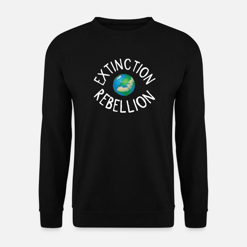 Extinction Rebellion Planet Earth white - Unisex Sweatshirt - black