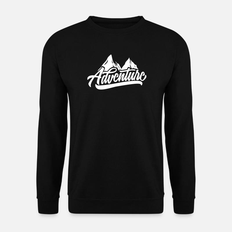 Mountain Adventure Script: Summit Motif - Unisex Sweatshirt - black