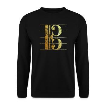 Alto Clef Ancient Gold - Unisex Sweatshirt - black - Front - Alina (178cm) & Michal (187cm)