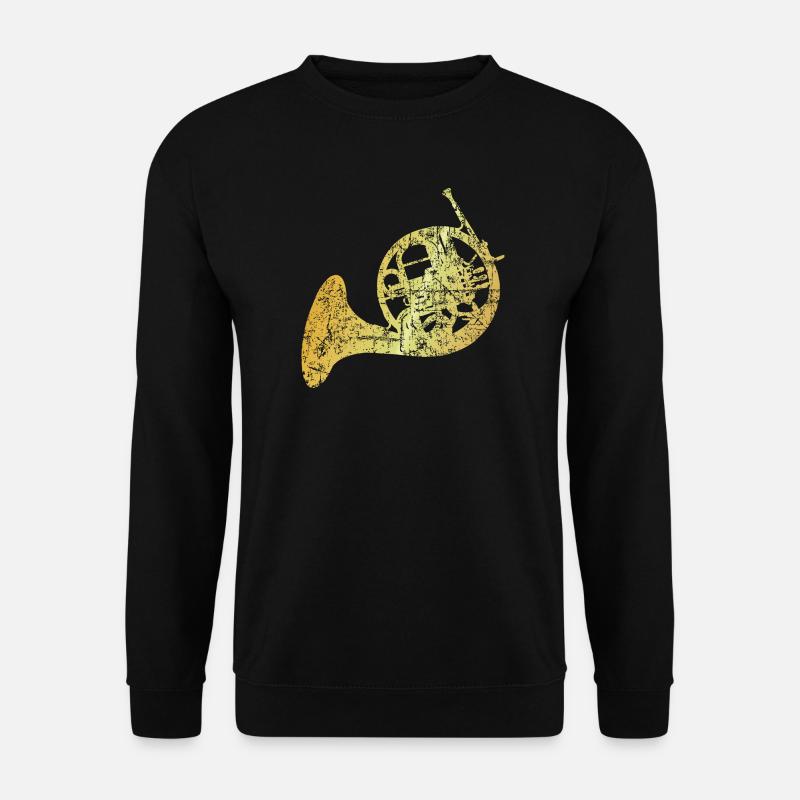 French Horn (Ancient Gold) - Unisex Sweatshirt - black