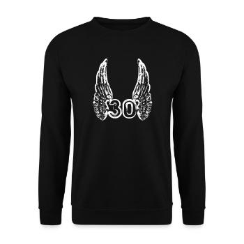 Birthday 30 years - Unisex Sweatshirt - black - Front - Alina (178cm) & Michal (187cm)