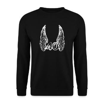 Birthday 40 years - Unisex Sweatshirt - black - Front - Alina (178cm) & Michal (187cm)