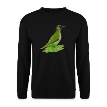 woodpecker - Unisex Sweatshirt - black - Front - Alina (178cm) & Michal (187cm)