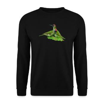 woodpecker - Unisex Sweatshirt - black - Front - Alina (178cm) & Michal (187cm)