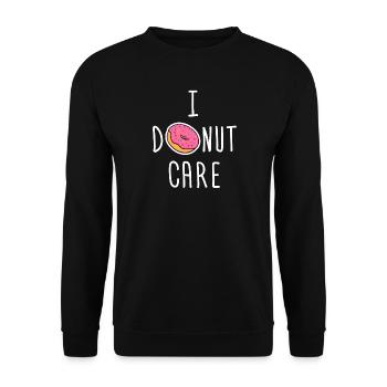 Donut cookie snacking énonciations drôles humour drôle - Sweat-shirt Unisexe - noir - Devant - Alina (178cm) & Michal (187cm)