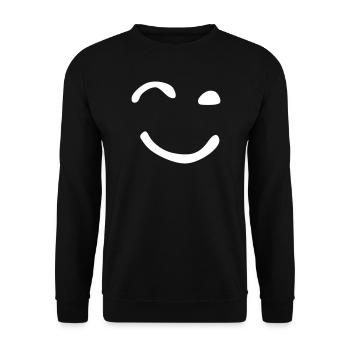 The winking face - Unisex Sweatshirt - black - Front - Alina (178cm) & Michal (187cm)