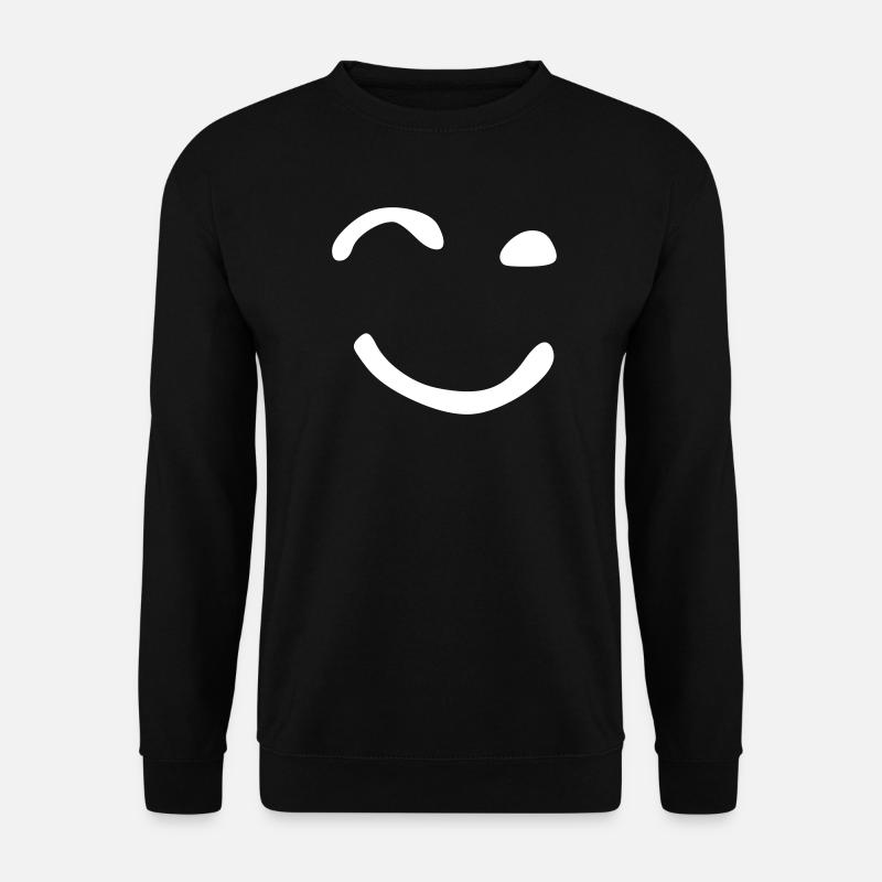 Das zwinkernde Gesicht - Unisex Pullover - Schwarz