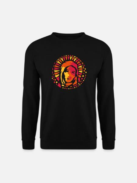 Kirchenfenster Stil Maria Mutter Gottes - Unisex Pullover - Schwarz