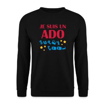 Teenager / Jugendliche / Jugendlicher / Kind - Unisex Pullover - Schwarz - Vorne - Alina (178cm) & Michal (187cm)