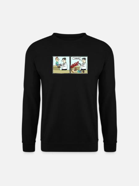 Fussballer Comic Cartoon Fussball Lustig Witzig - Unisex Pullover - Schwarz