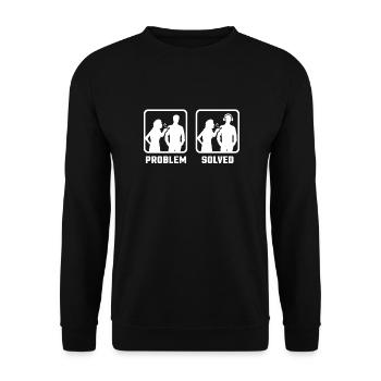 provocation de l'humour noir qui traîne apathiquement - Sweat-shirt Unisexe - noir - Devant - Alina (178cm) & Michal (187cm)
