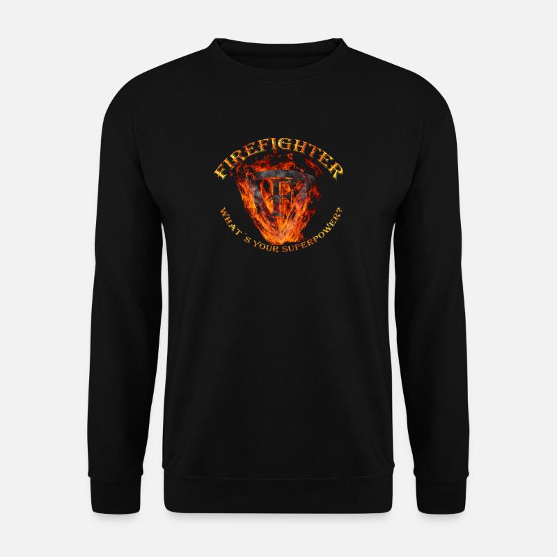 Flammenfighter Emblem - Unisex Pullover - Schwarz