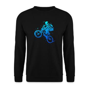 BMX Vélo Vélo Roue Downhill Bmx - Sweat-shirt Unisexe - noir - Devant - Alina (178cm) & Michal (187cm)