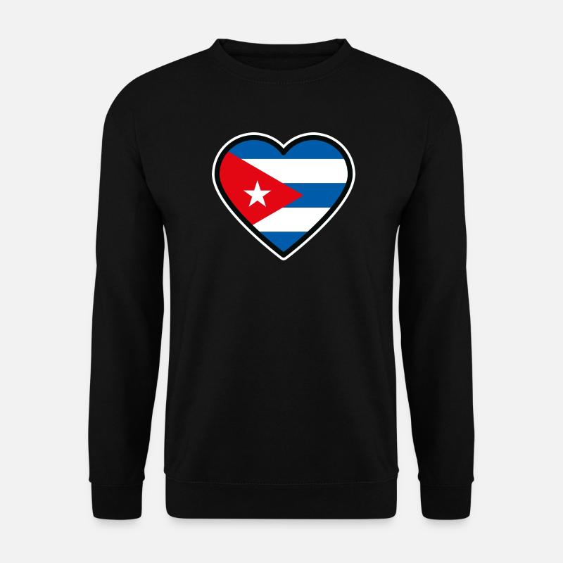 kuba flagge herz - Unisex Pullover - Schwarz