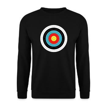Zielscheibe - Unisex Pullover - Schwarz - Vorne - Alina (178cm) & Michal (187cm)