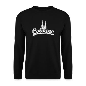 Cologne Classic Köln mit Kölner Dom (Vintage/Weiß) - Unisex Pullover - Schwarz - Vorne - Alina (178cm) & Michal (187cm)