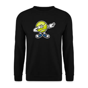 Dab dabbing tennis ball﻿ - Unisex Sweatshirt - black - Front - Alina (178cm) & Michal (187cm)