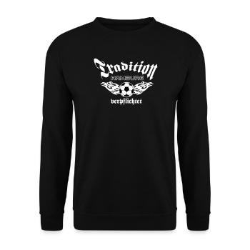 Hamburg , Tradition , Tradition verpflichtet (25) - Unisex Pullover - Schwarz - Vorne - Alina (178cm) & Michal (187cm)