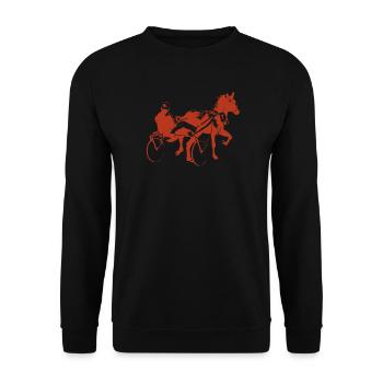 traber trabrennen - Unisex Pullover - Schwarz - Vorne - Alina (178cm) & Michal (187cm)